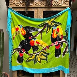 Costa Rica Toucan Sarong with Fringe